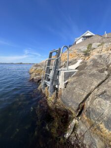 Fällbar Badstege